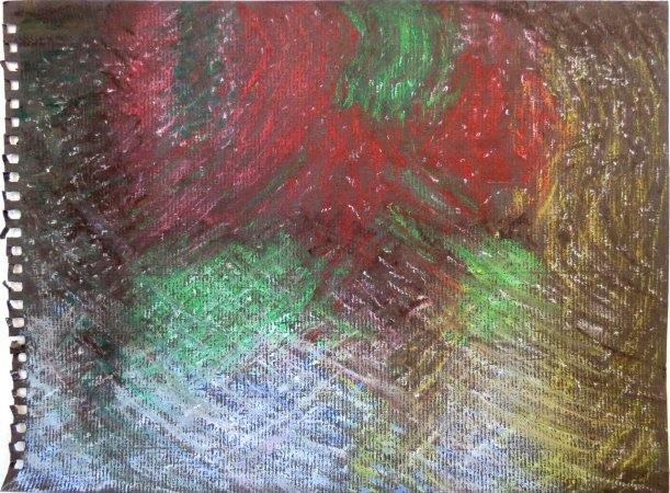 pastel on paper