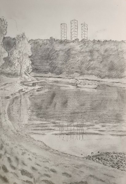 pencil on paper