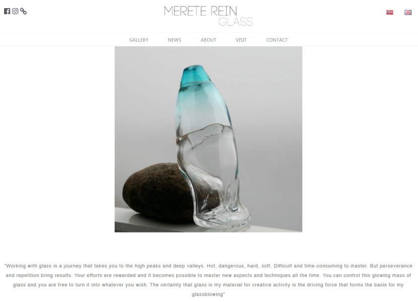 Site for Merete Rein Glass